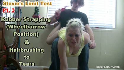 Stevie's Limit Test Pt 3: Rubber Strap (Wheelbarrow Position) & Hairbrushing to Tears